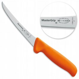 Nóż masarski MasterGrip, trybownik twardy, sztywny, 15 cm, pomarańczowy, DICK 8289115-53